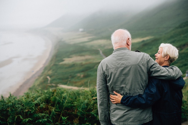 Couple hugging